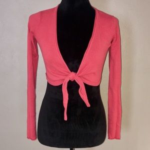 American Eagle Cropped Tie Cardigan